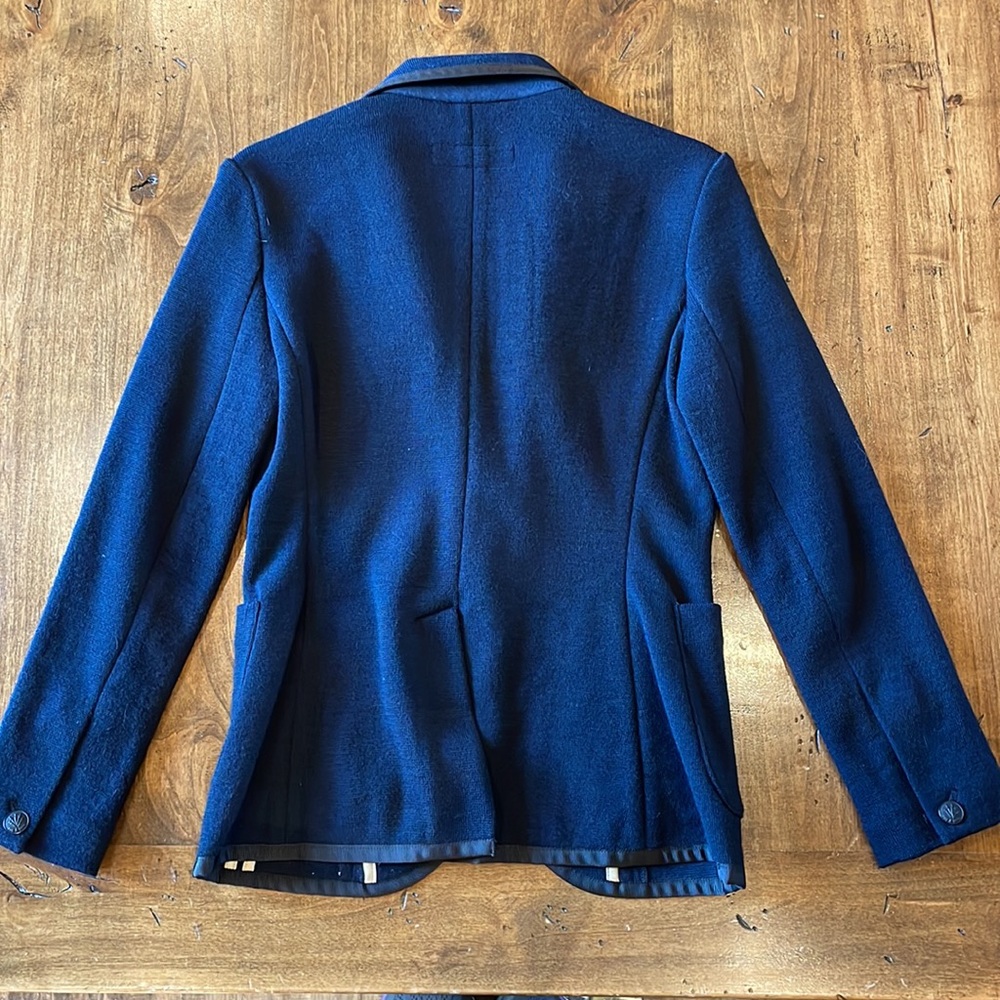 RAG & BONE Bromley Navy Wool Knit Blazer S - Picture 2 of 4